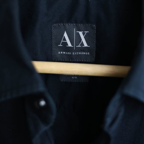 Armani Exchange Black Button Down Dress Shirt - Picture 8 of 8